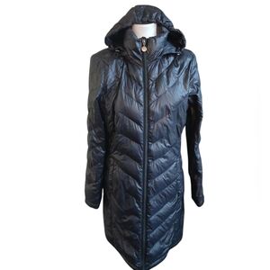 Calvin Klein Down Black Puffer Jacket Quilted Lightweight Down Coat Size M